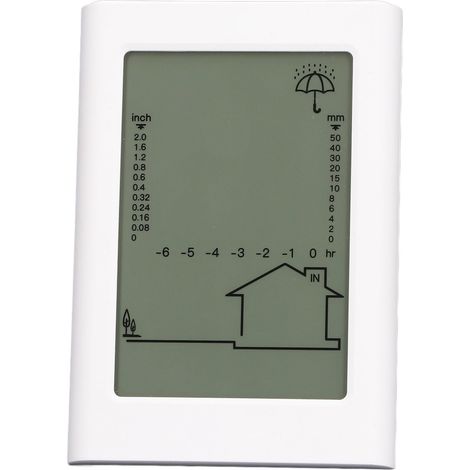 Pluviomètre électronique numérique 3 en 1 pour la maison, avec rétroéclairage orange, instrument météorologique et système de surveillance sans fil extérieur. (1/5)