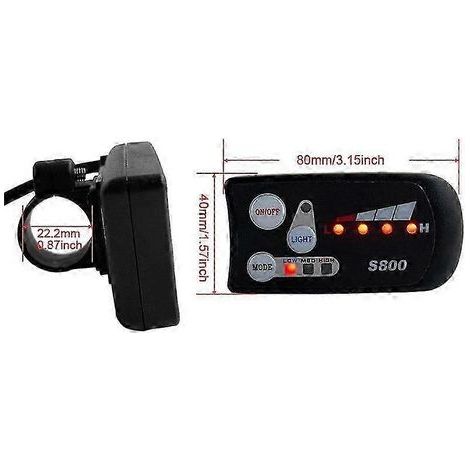 Panneau de commande LCD LED S800 pour vélo électrique 36V/48V. contrôleur 5 broches étanche. nouveaux modèles (1/5)