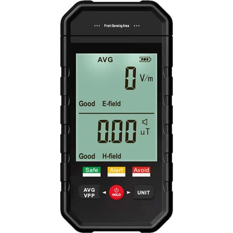 Geigerzähler, Detektor für elektromagnetische Felder mit automatischem Alarm und hintergrundbeleuchtetem LCD-Display, tragbares EMF-Messgerät für EMF-Inspektionen in Haus und Büro