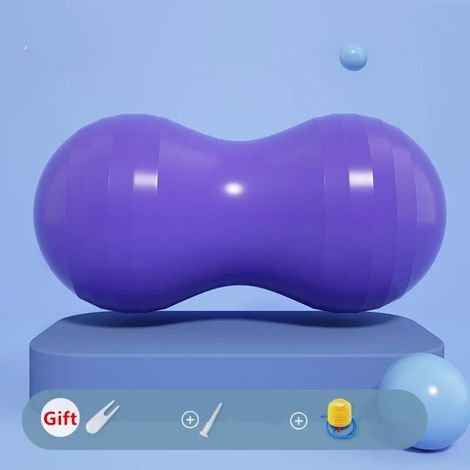 Ballon cacahuète (violet), ballon de yoga/pilates, ballon d'équilibre, capacité de charge de 200 kg (1/5)