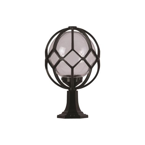 Aplique de suelo recto para exterior, abs , negro, 35x35x55, casquillo E 27 Max 60 W