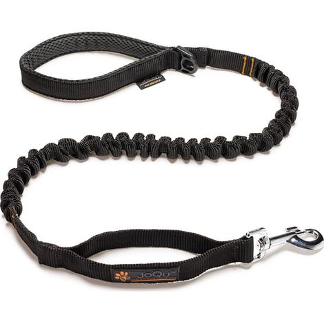JoQu® Damper Hundeleine mit Ruckdämpfer, schwarz