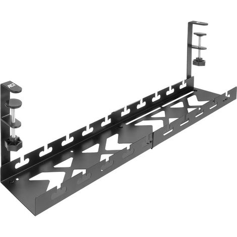 Plateau de Gestion des câbles Extensible sous le Bureau avec Fixation par Pince 43-72 cm AC8379 (1/5)