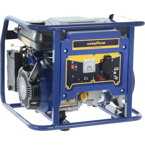 Groupe électrogène essence 1100W AVR – Moteur OHV 4T 2.5CV – Autonomie 8h – Protection contre les variations de tension – Goodyear (1/10)