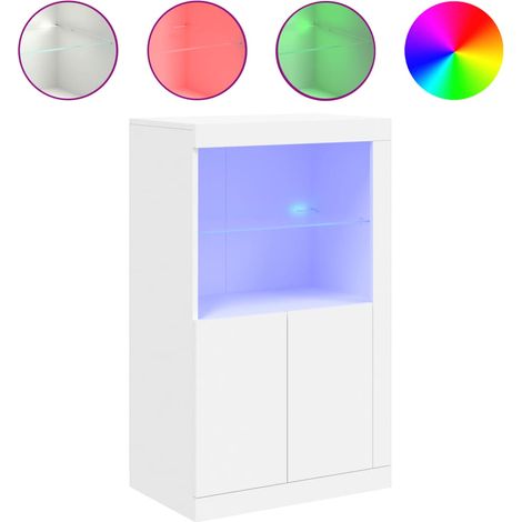 Maison Exclusive - Armadietto con Luci LED Bianco in Legno Multistrato