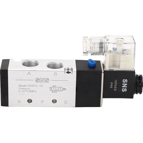 Électrovanne pneumatique en alliage d'aluminium, réponse rapide, anti-interférences, 2 positions, 5 voies (1/4)
