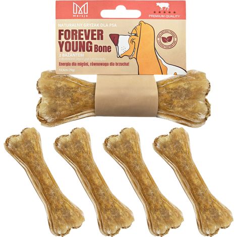 Mersjo 13,5 cm, 5er-Set funktioneller Hundeknochen mit Fasanengeschmack, 13,5 cm – für Energie und Verdauung