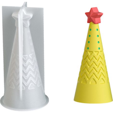 Stampo in silicone per candele a forma di albero di Natale - Stile 2