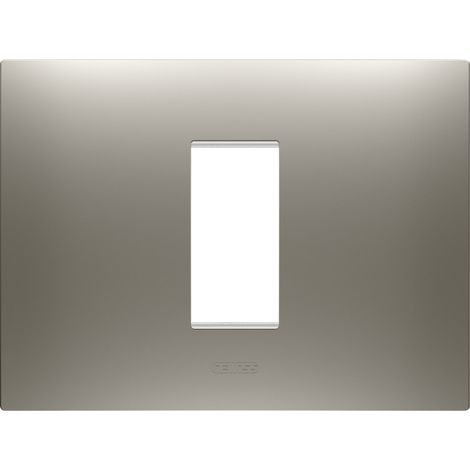 PLAQUE EGO RECTANGULAIRE 1P ACIER GEWISS GW16001ST