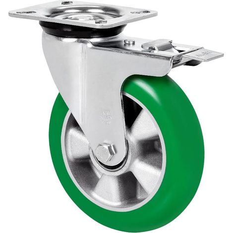 rueda giratora placa fr.4mm 10zvrfd160-auagb alum-poliur.verde bolas balona (1/2)