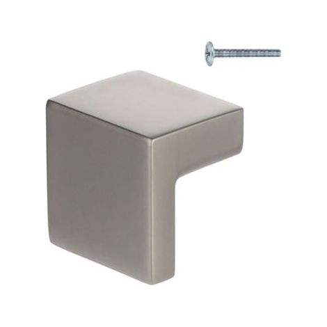 Perilla de mueble cuadrada mate níquel Riex XK14 (1/5)