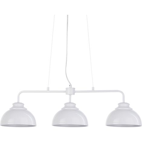 Litecraft Brooklyn Ceiling Pendant Industrial Style 3 Light Fitting - White (1/5)