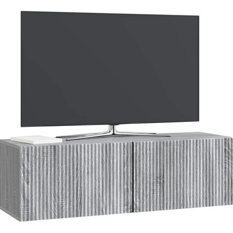 Maison Exclusive - Wandmontierter TV-Schrank Graues Sonoma 98 x 3