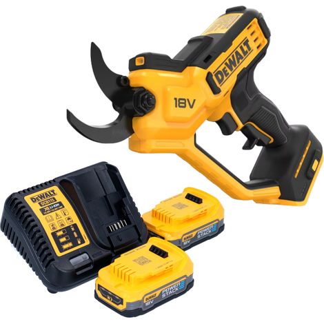 Tijeras de podar sin cable DeWalt DCMPP 568 E2 18 V 38 mm + 2x batería Powerstack 1,7 Ah + cargador (1/5)