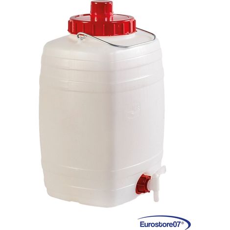 bidone per alimenti con rubinetto con manico Lt. 25 - cm 30 x 26 x h.49  (lxpxh) (1/4)