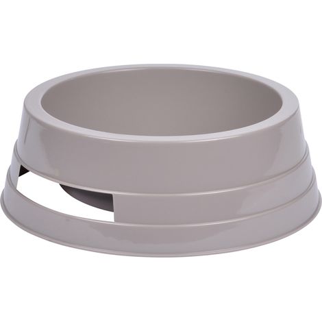 Gamelle ronde en plastique taupe