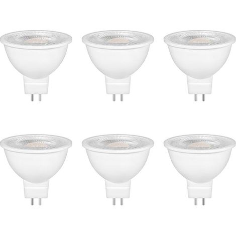 Ampoules LED 5W MR16 GU5.3 12V, Blanc Chaud 2700K, 5W Equivalent à 50W Lampe Halogène, 500LM, 120° Angle, Ampoules MR16 LED Spot Lampe Réflecteur, Non Dimmable, Lot de 6 (1/5)
