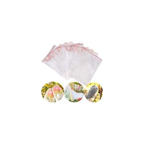 50 pezzi di sacchetti protettivi per uva, sacchetti riutilizzabili in organza per frutta, sacchetti a rete con coulisse, sacchetti per la conservazione di frutta e verdura (30 x 20 cm) H241 - Crezuo
