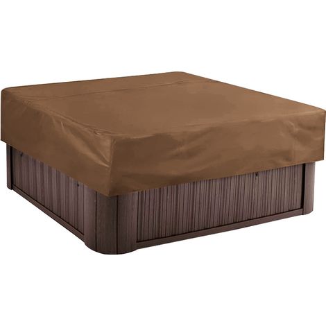 Cubierta para jacuzzi de jardín, tela Oxford, impermeable, antipolvo y anti-UV, para bañera de hidromasaje de exterior (220 x 220 x 30 cm)