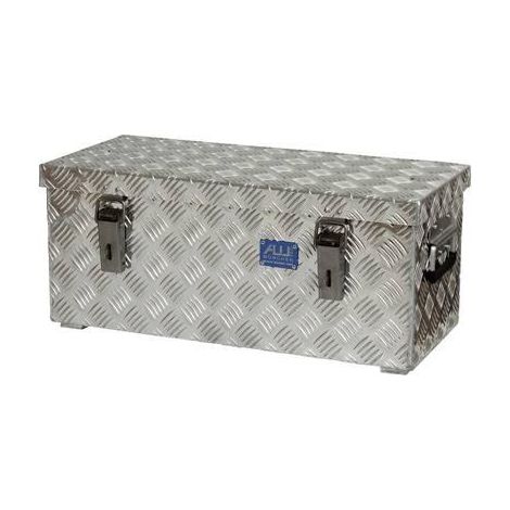 Alutec 41037 Baúl en chapa de aluminio diamantado plata 37 L