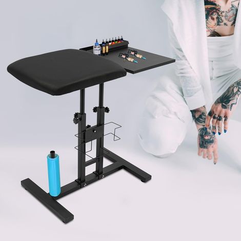 Oversized Tattoo Arm Rest Stand with Workbench Adjustable Height 360° Adjustable Workbench Angle Armrest and Holder Stand Combination (1/5)