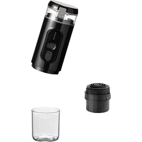 Machine à Café Portable sans Fil Toivize 18 Bars 2500mAh USB-C Compatible Capsules et Café Moulu Compacte Noire Inox (1/5)