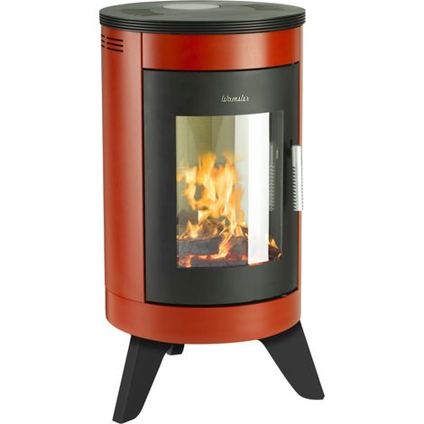 Kaminofen TYP10164-CITY rot/schwarz, 7 kW