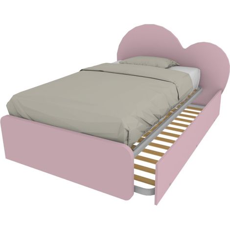 Letto a cuore 1 piazza e mezza con secondo letto estraibile - Perfetto per camerette - Cipriaf3c4ff (1/5)