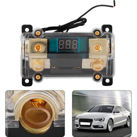 Fusibles Auto 250A Porte-fusible Stéréo Répartiteur Boîtier Affichage Numérique (1/4)