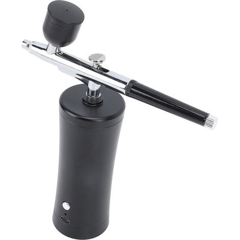 Kit Aérographe Électrique 30PSI Sans Fil, Pistolet Maquillage USB Rechargeable pour Art des Ongles, Tatouage, Coloriage de Maquettes - Noir, Lot Complet (1/5)