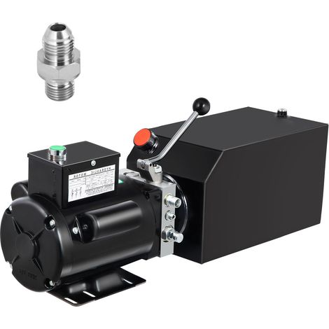 Mophorn Unite de puissance hydraulique de 14 litres, pompe de levage de voiture 2950 PSI, pack hydraulique de remorque a benne basculante, 230 V 60 Hz 1 PH, atelier de reparation automobile, reservoir