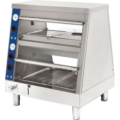 Chauffe-repas à bain-marie avec 2 niveaux, 2x GN 1/1 + 2x GN 2/3 800x691x932 mm - VIRTUS