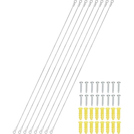 8 Pack Attache De Porte D'Armoire 50cm Câble Diamètre 2mm (1/5)