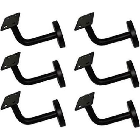 Lot de 6 supports de main courante d'escalier robustes en acier inoxydable 60 mm x 60 mm, pour une sécurité optimale à domicile (1/5)