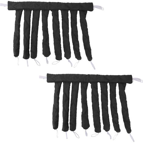 Ensemble de Rouleaux pour un Coiffage sans Effort-2 Pièces Bandeau de Tige de Friser pour les Types de Cheveux, Doux et (BLACK)