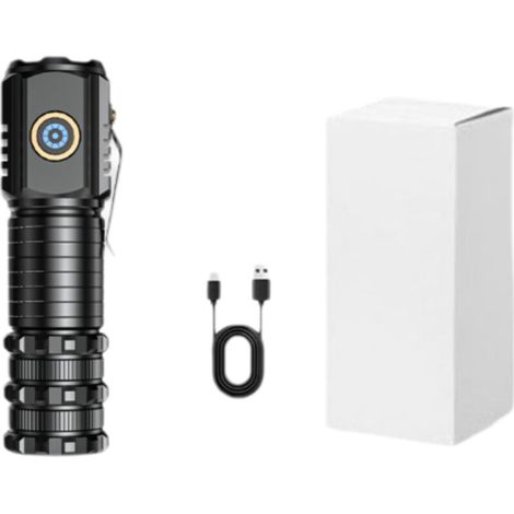 [NIEMALS VERWENDET] Mini-Hochleistungs-Taschenlampe mit 15 W Leistung, wiederaufladbar aus Aluminiumlegierung, ideal für Zuhause, Outdoor-Aktivitäten, Wandern, Camping und Rettungseinsätze.