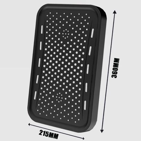(Noir 35,5 cm) Ensemble de douche de plafond à grand panneau et débit élevé (30,5 cm) avec pommeau de douche haute pression effet pluie en ABS, 4 modes. (1/5)