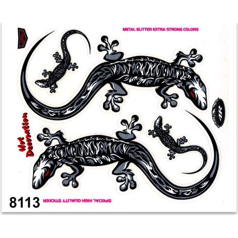 Adesivi Sticker Lucertole, 14 x 16 cm (1/4)