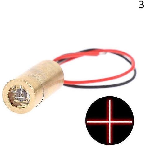 Module laser à diode croisée en cuivre 650 nm 9 mm 3 V 50 mW, laser rouge (1/5)