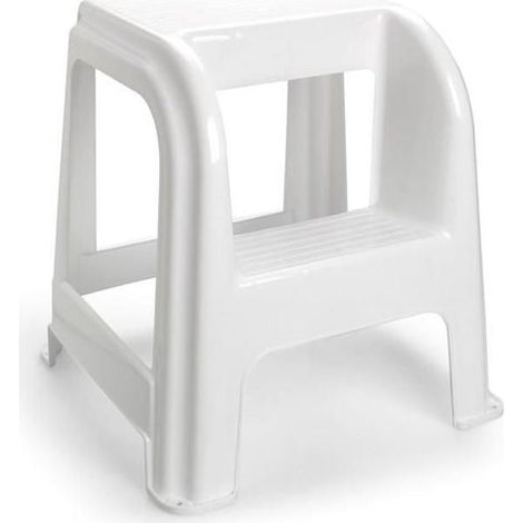 Sgabello Scala Gradini Salvaspazio Casa Cucina Interni Multiuso 40x35x45cm BIANCO (1/5)