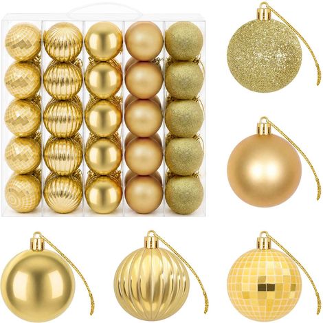 Set di Palline di Natale 75 pz Oro 6 cm Polistirolo vidaXL (1/5)