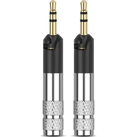 Adaptateur audio coloré pour casques HD558, HD518 et HD598 connecteur jack 2,5 mm à 3 pôles adaptateur stéréo de 45,5 mm de long argent. (1/5)