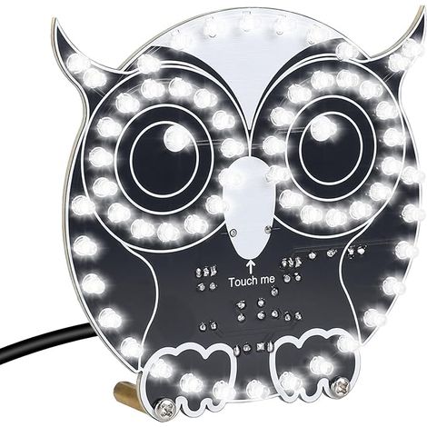 Owl Shape LED Light Soldering Kit DIY Electronic Kit for Beginners LED Lamp Kit with Touch Control DIY Soldering Project Exercise (1/5)