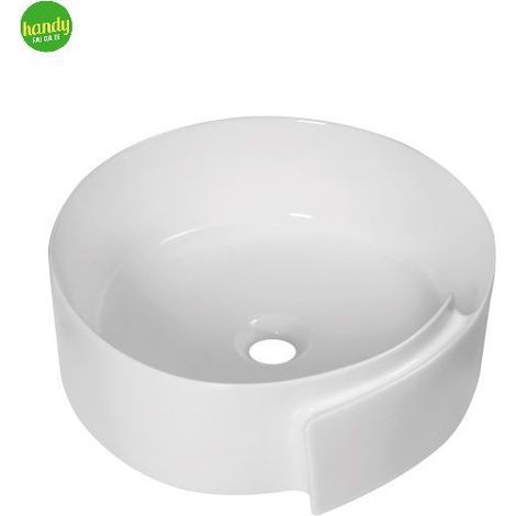 Lavabo da appoggio in ceramica bianca modello flumen 45 43x45x15  cm BARBOTTINA