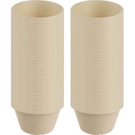 Bardusch - Lot de 100 Bols en Papier Jetables 1,2 L Beige - Résistants et Écologiques, Idéaux pour Buffets et Fêtes (1/5)