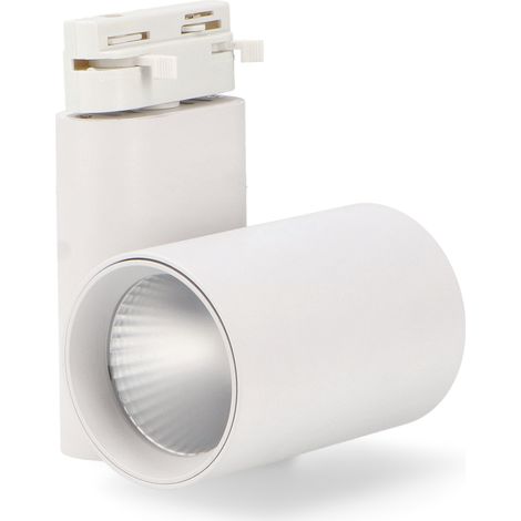 Spot LED sur rail Blanc Bernado 40W Monophasé - DSC 3000K - Ledme - LM3118 (1/3)