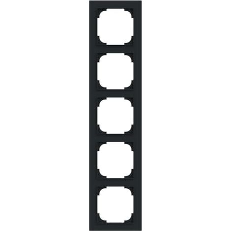 BUSCH-JAEGER 1725-45M 2CKA001754A4872 CADRE DE RECOUVREMENT LINÉAIRE 5 PRISES NOIR MAT