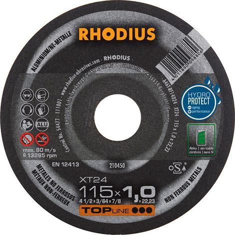 Disco de corte Rhodius xt24 115 mm velocidad alta calor bajo (1/2)