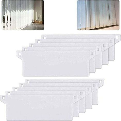Lot de 10 plaques de lestage pour store californien – Poids 31g chacune – Plastique haute qualité avec revêtement UV – Remplacement facile - 10pcs (1/5)