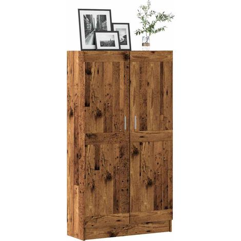 Estantería madera ingeniería madera envejecida 82,5x30,5x150 cm vidaXL